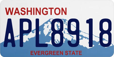 WA license plate APL8918