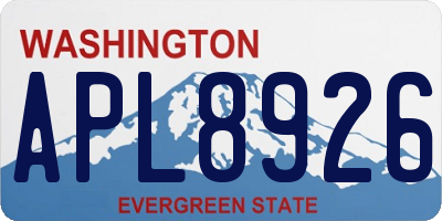 WA license plate APL8926