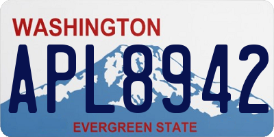WA license plate APL8942