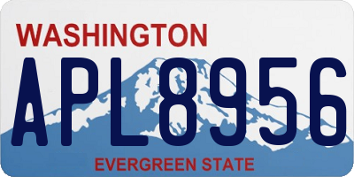 WA license plate APL8956
