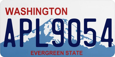WA license plate APL9054