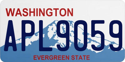 WA license plate APL9059