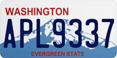 WA license plate APL9337