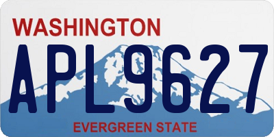 WA license plate APL9627