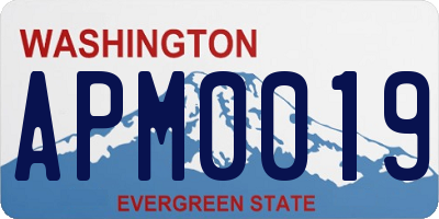 WA license plate APM0019