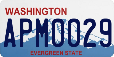 WA license plate APM0029