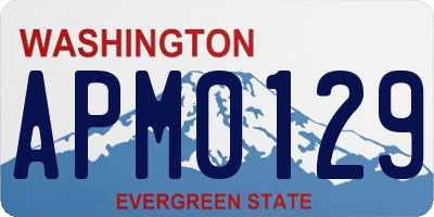 WA license plate APM0129