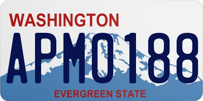 WA license plate APM0188