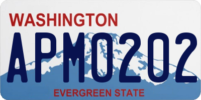 WA license plate APM0202