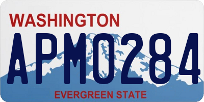 WA license plate APM0284
