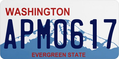 WA license plate APM0617
