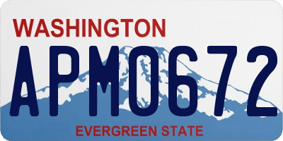 WA license plate APM0672
