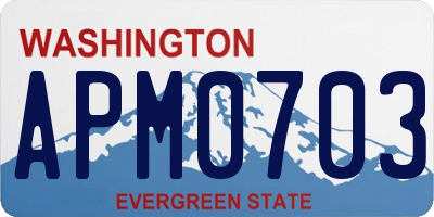 WA license plate APM0703