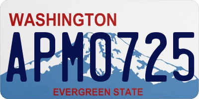 WA license plate APM0725