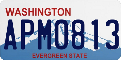 WA license plate APM0813