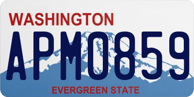 WA license plate APM0859