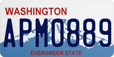 WA license plate APM0889