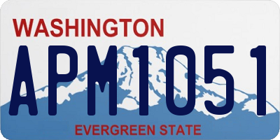 WA license plate APM1051