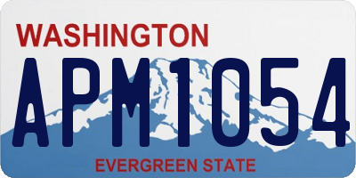 WA license plate APM1054