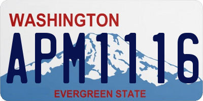 WA license plate APM1116