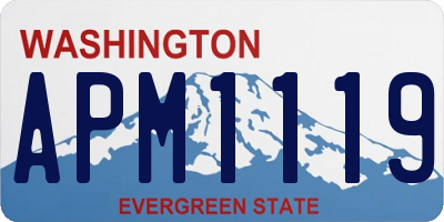 WA license plate APM1119