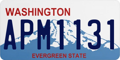 WA license plate APM1131