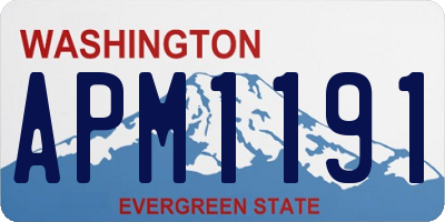 WA license plate APM1191