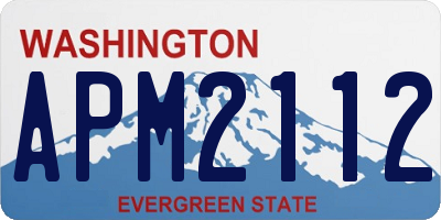 WA license plate APM2112