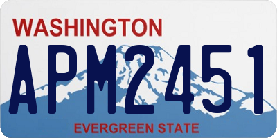 WA license plate APM2451