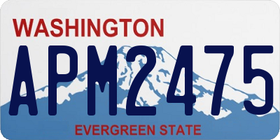 WA license plate APM2475