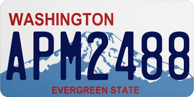 WA license plate APM2488