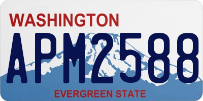 WA license plate APM2588