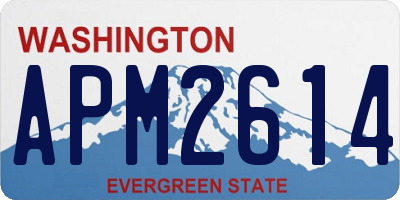 WA license plate APM2614