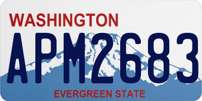WA license plate APM2683