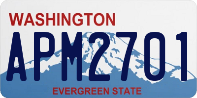 WA license plate APM2701
