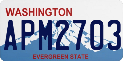 WA license plate APM2703