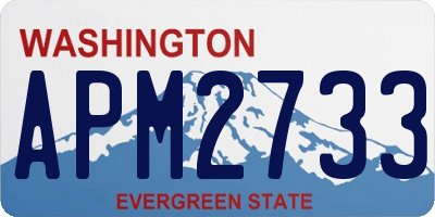 WA license plate APM2733