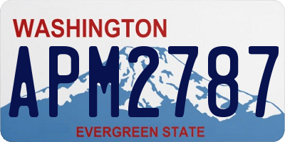 WA license plate APM2787