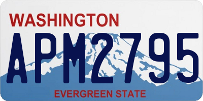 WA license plate APM2795
