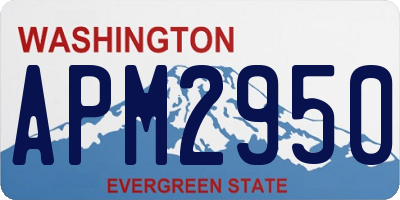 WA license plate APM2950