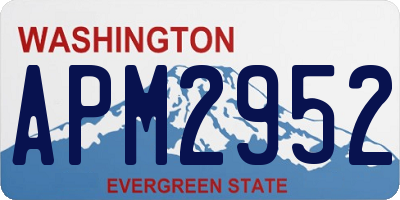 WA license plate APM2952