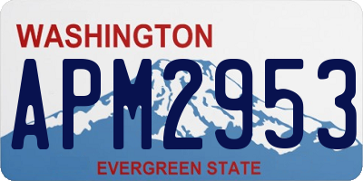 WA license plate APM2953