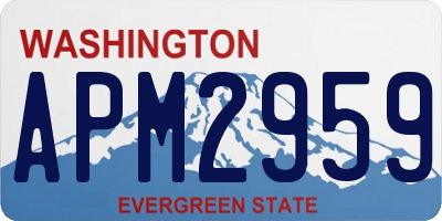 WA license plate APM2959