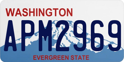 WA license plate APM2969