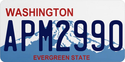 WA license plate APM2990