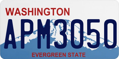 WA license plate APM3050