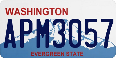 WA license plate APM3057