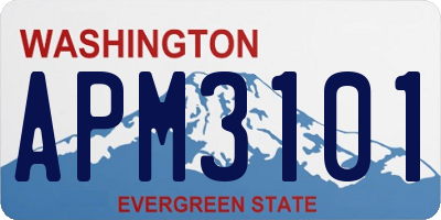 WA license plate APM3101