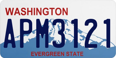 WA license plate APM3121