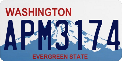 WA license plate APM3174